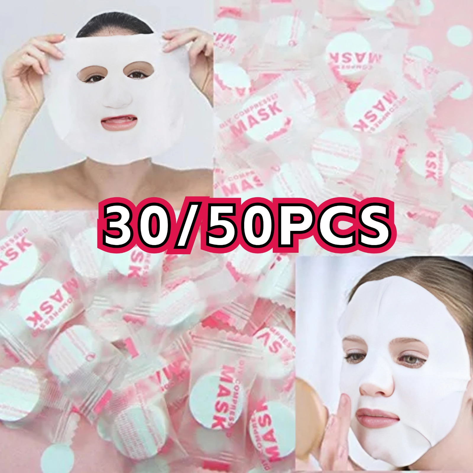 Sheet Face Mask Pack - 30/50 Buah Masker Wajah Sekali Pakai