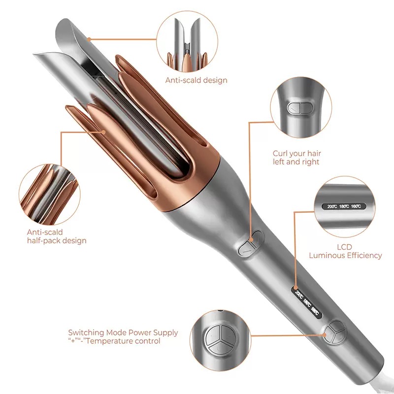 Hair Curling Wand - Alat Pengeriting Rambut Otomatis Ion Negatif
