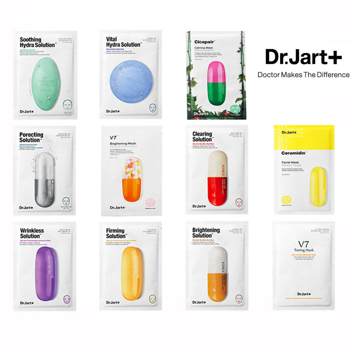 Sheet Face Mask Pack - Dr.Jart + Masker Lembar Dermask Perawatan