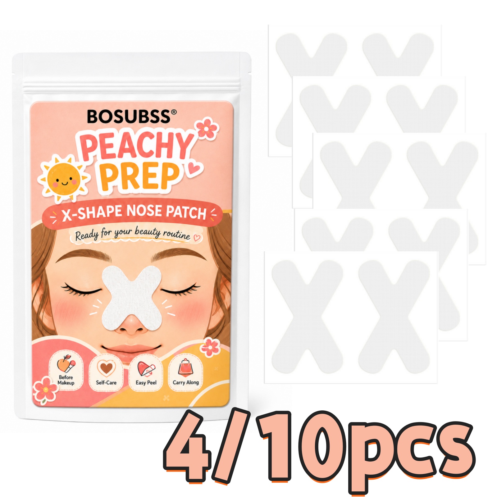 X Beauty Makeup - 4/10 Buah Set Plester Hidung Bentuk