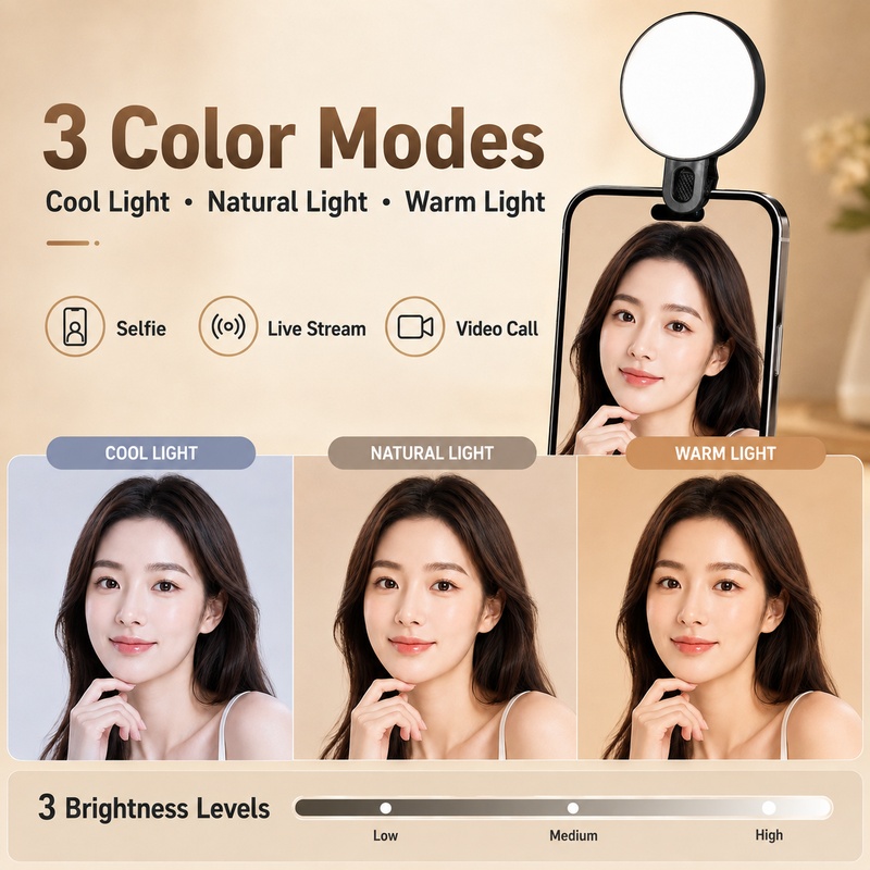 Lampu LED RGB Portabel Mini de - Beauty Makeup Camera ulasan dan harga