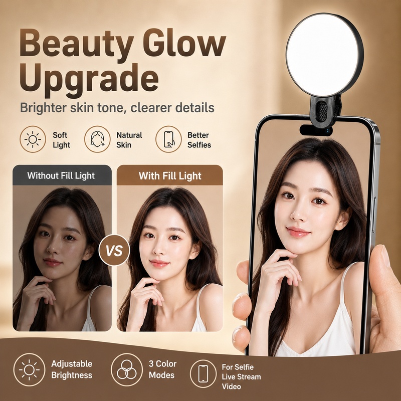 Lampu LED RGB Portabel Mini de - Beauty Makeup Camera ulasan dan harga
