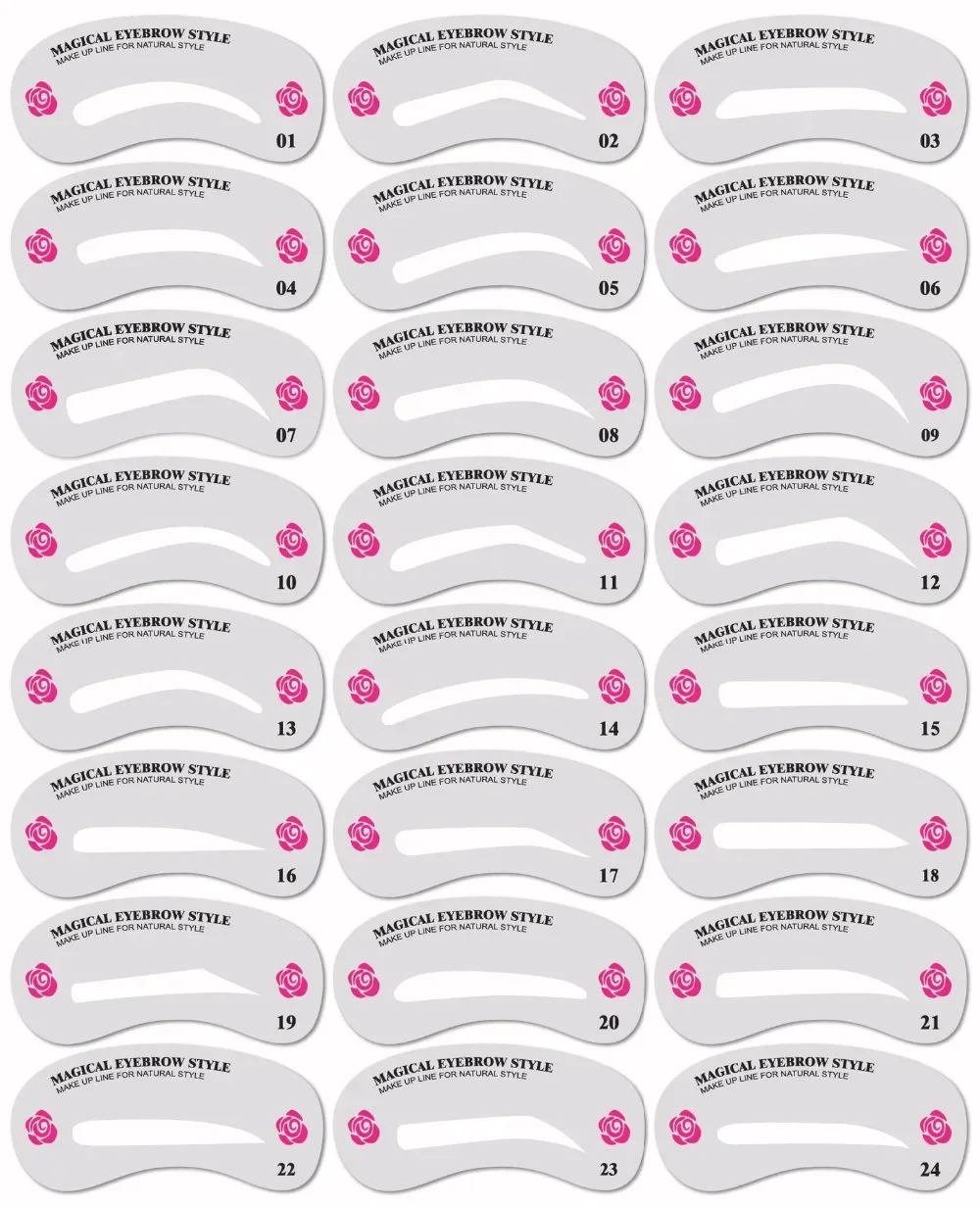 3 / 24 Pcs Set Stencil Alis ya - Beauty Makeup Drawing ulasan dan harga