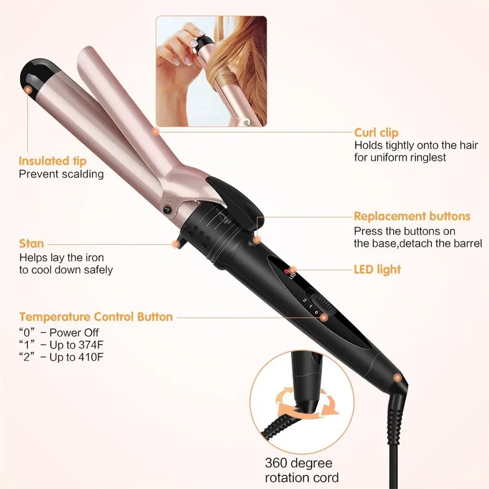 Alat Pengeriting Rambut Profes - Hair Curling Wand ulasan dan harga