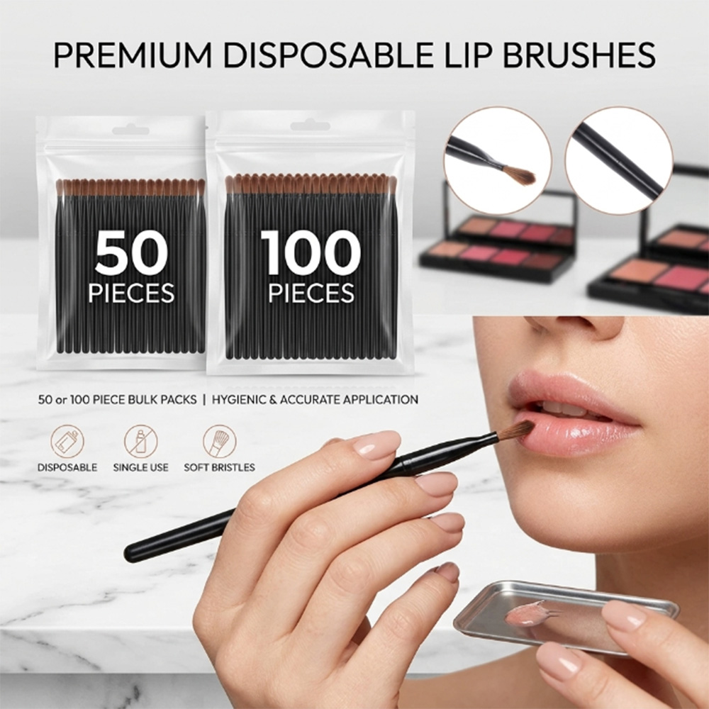 50/100 Buah Set Kuas Bibir Sek - Beauty With Makeup ulasan dan harga