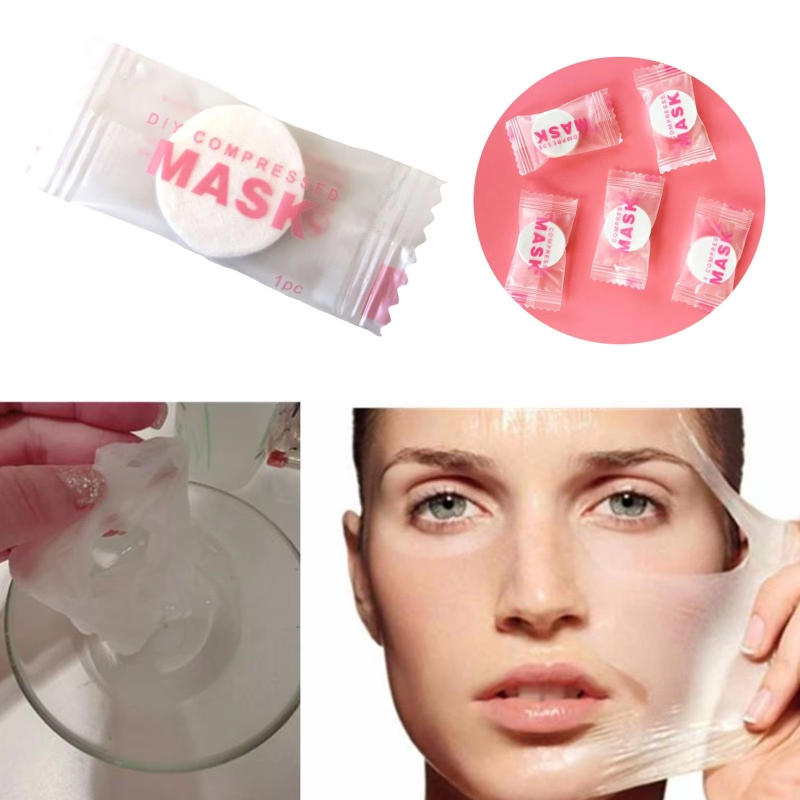 100 Buah Masker Wajah Terkompr - Sheet Face Mask Pack ulasan dan harga
